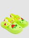 Резиновые сандалии-сабо салатового цвета с джибитсами | 6888799 | фото 3