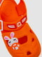 Оранжевые резиновые сандалии-сабо с джибитсами | 6888800 | фото 2