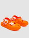 Оранжевые резиновые сандалии-сабо с джибитсами | 6888800 | фото 3