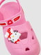 Рожеві гумові сандалі-сабо з джибітсами | 6888802 | фото 2