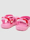 Розовые резиновые сандалии-сабо с джибитсами | 6888802 | фото 4