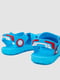 Голубые резиновые сандалии-сабо с джибитсами | 6888804 | фото 4