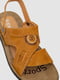 Коричневі сандалі з екозамші з написом | 6888813 | фото 2