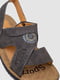 Серые сандалии из экозамши с надписью | 6888814 | фото 2