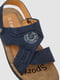 Синие сандалии из экозамши с надписью | 6888815 | фото 2