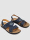 Синие сандалии из экозамши с надписью | 6888815 | фото 3