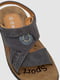 Серые сандалии из экозамши с надписью | 6888825 | фото 2
