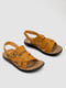 Светло-коричневые сандалии из экозамши | 6888828 | фото 3