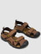 Светло-коричневые сандалии из экокожи | 6888838 | фото 3