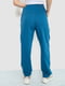 Трикотажные синие брюки прямого фасона | 6888941 | фото 4