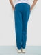 Трикотажные синие брюки зауженного фасона с лампасами | 6888942 | фото 4