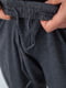 Трикотажные темно-серые брюки | 6888976 | фото 6