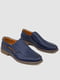 Темно-сині туфлі з екошкіри з гумками з боків | 6889076 | фото 3