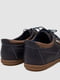 Темно-сині туфлі з екошкіри на шнурках | 6889097 | фото 4