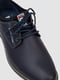 Темно-сині туфлі з екошкіри на шнурках | 6889104 | фото 2