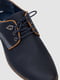 Темно-сині замшеві туфлі на шнурках | 6889109 | фото 2