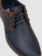 Сині туфлі з екошкіри на шнурках | 6889115 | фото 2