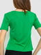 Зелена укорочена футболка | 6889160 | фото 4