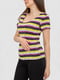 Жовто-фіолетова футболка у смужку | 6889188 | фото 3