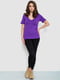Фіолетова футболка з V-подібним вирізом | 6889214 | фото 2
