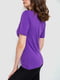 Фіолетова футболка з V-подібним вирізом | 6889214 | фото 3