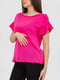 Розовая футболка с воланами на рукавах | 6889243 | фото 3