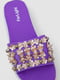 Шлепанцы фиолетовые с декором | 6889354 | фото 2