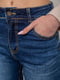 Шорты джинсовые темно-синие с потертостями | 6889416 | фото 5