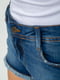 Шорты джинсовые синие с потертостями | 6889419 | фото 4