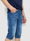 Шорты джинсовые синие с потертостями | 6889421 | фото 3