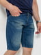 Шорты джинсовые синие с потертостями | 6889452 | фото 3