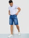 Шорты джинсовые синие с потертостями | 6889453 | фото 2