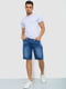 Шорты джинсовые синие с потертостями | 6889454 | фото 2