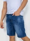 Шорты джинсовые синие с потертостями | 6889454 | фото 3
