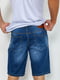 Шорты джинсовые синие с потертостями | 6889454 | фото 4