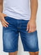 Шорты джинсовые синие с потертостями | 6889457