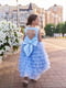 Блакитна сукня з пишною асиметричною спідницею | 6941889 | фото 2