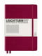 Блокнот середній винний з аркушами в клітинку | 7052811