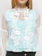 Блуза бирюзового цвета с декором | 5920566 | фото 3