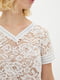 Блуза белая в цветочный принт | 5920793 | фото 4