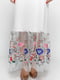 Платье А-силуэта белое с декором | 5920587 | фото 3