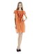 Сукня А-силуету помаранчевого кольору з рюшами | 72011