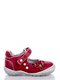 Туфли красные, декорированные заклепками и цветком | 363464 | фото 2